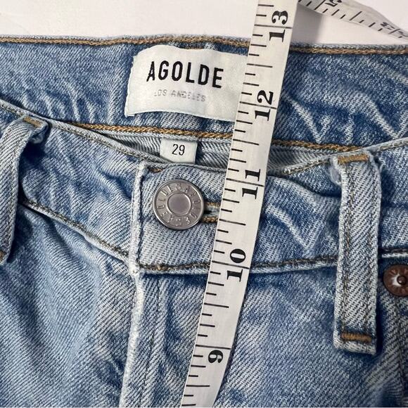 AGOLDE Sz 29  Riley High Rise Straight Crop Jeans in Volt - Picture 10 of 13